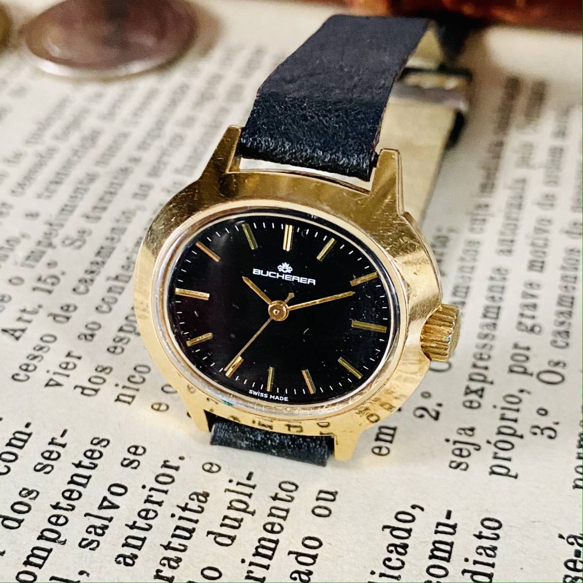 [ высококлассный часы b лопатка ]Bucherer механический завод наручные часы женский Vintage браслет коктейль часы crystal 
