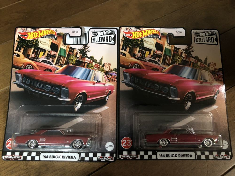 送料込2台セット 64 Buick Riviera ビューイック リビエラ Hot Wheels BOULE VARD ブールバード ホットウィール_画像1