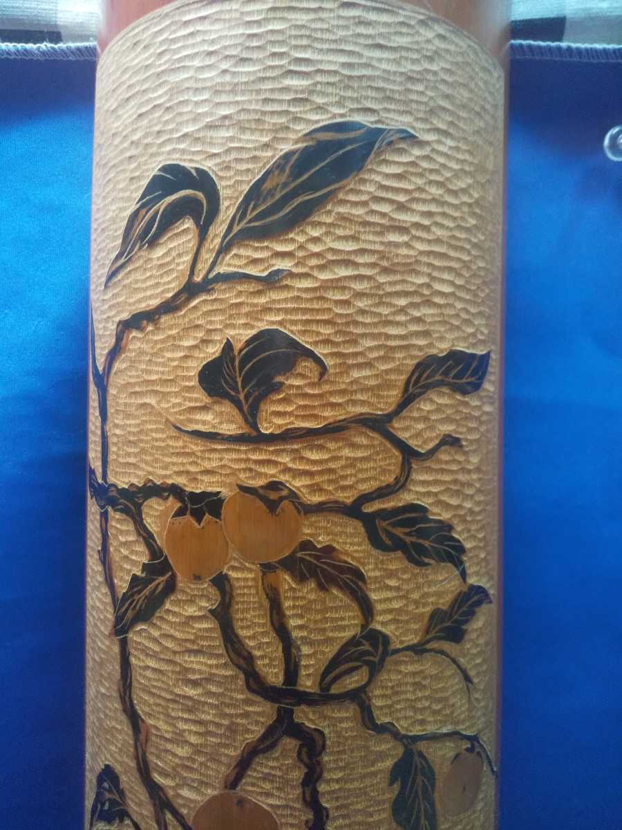 竹製　鳥　彫刻　竹細工　在銘　アンティーク　レトロ_画像4