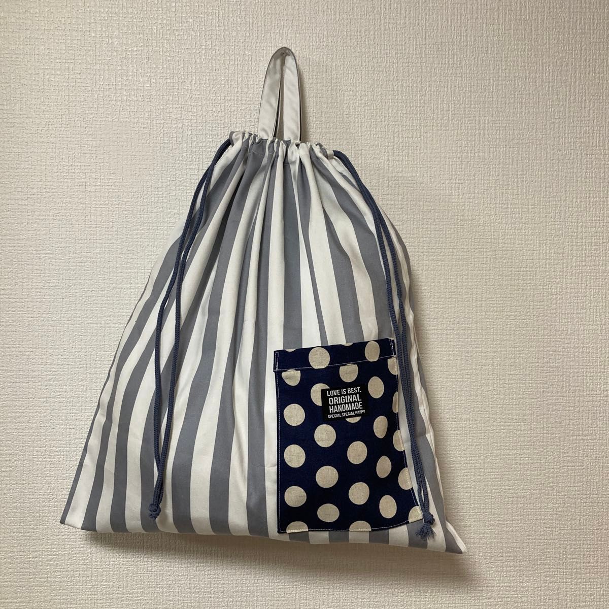 未使用新品　アリス 袋帯 ストライプ柄 台湾製 モノトーンストライプ柄（ブラック・グレー）漁師網 ナイロン