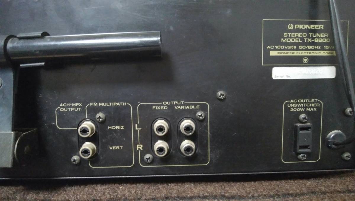 PIONEER TX-8800 ステレオチューナー 動作確認済の画像10