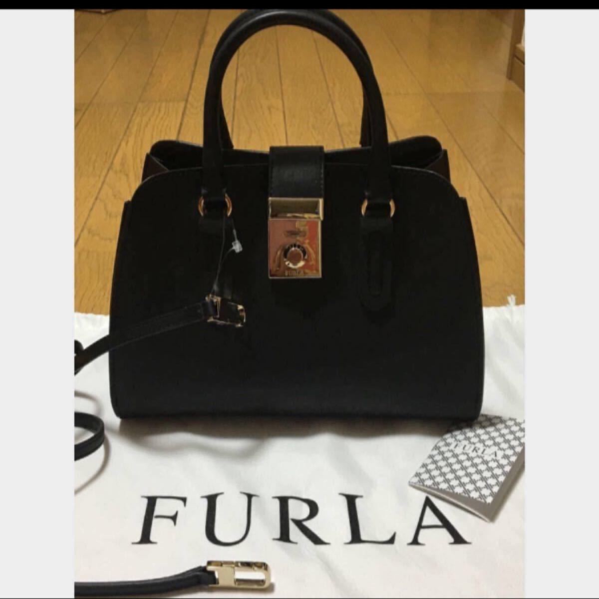 FURLA フルラ◆2WAYバッグ ショルダーバッグ 肩掛け 斜めがけ人気のミニバッグとしても可愛い黒 BLACK  ハンドバック