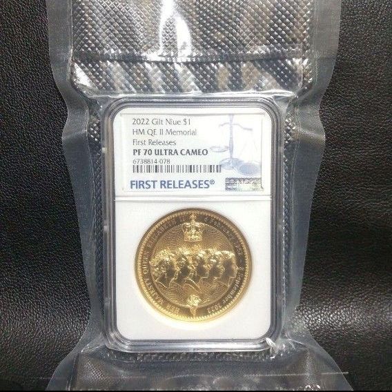最高鑑定】2022年 エリザベス2世追悼記念 FR NGC PF70UC レア 証明書兼