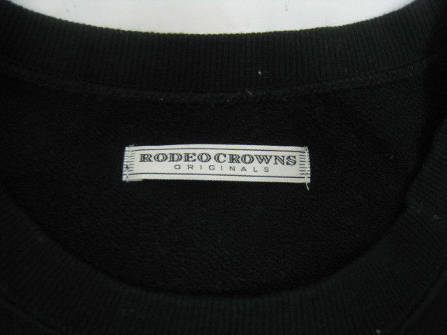 RODEO CROWNS ロデオクラウンズ ロング スウェット ポケット付き ブラック 黒 サイズM_画像4
