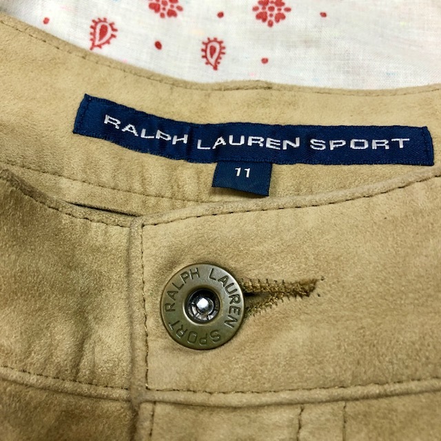  прекрасный товар Ralph Lauren гора кожа ягненка замша кожаный салон ntsu11 бежевый Ralph Lauren Kid go-to натуральная кожа *74