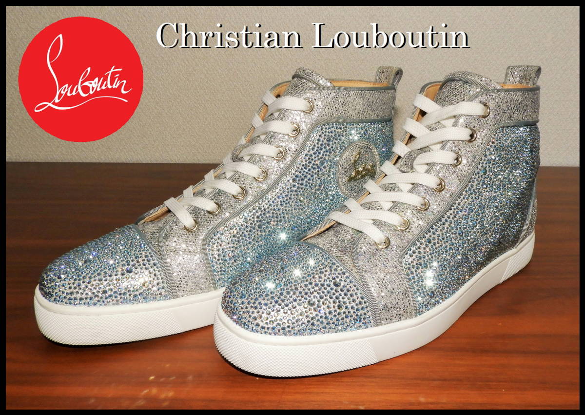 激レア Christian Louboutin ハイカット メンズ ストラス オールスワロ