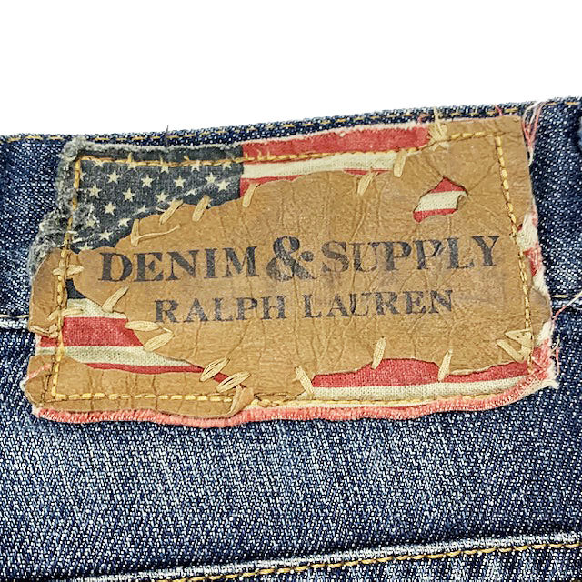 國內(nèi)正規(guī)品■DENIM＆SUPPLY RALPH LAUREN (デニムアンドサプライ ラルフローレン) ダメージ加工 ストレート デニムパンツ W29L32