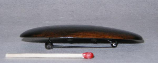  black persimmon [ brooch (. round shape )no-5] lacquer finishing 