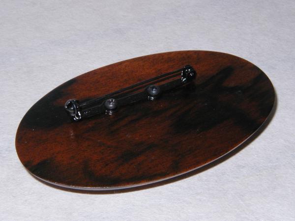  black persimmon [ brooch (. round shape )no-5] lacquer finishing 