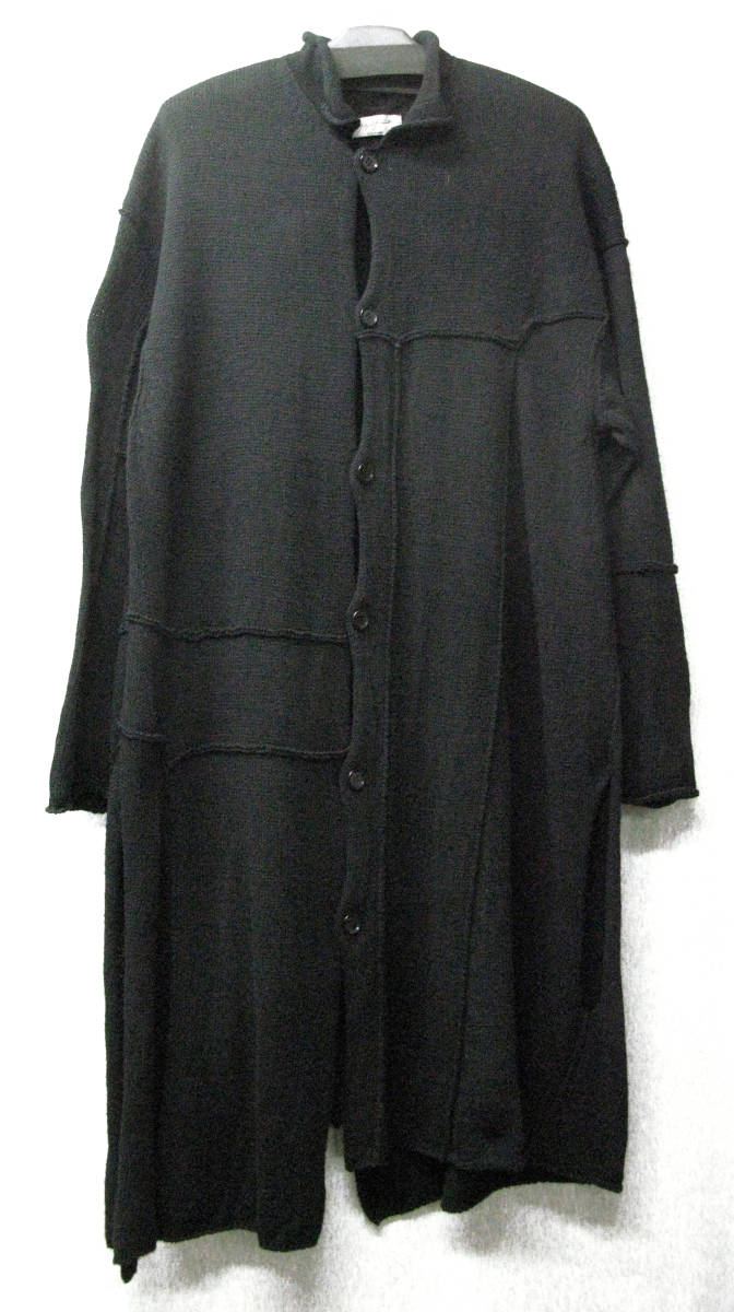 ヨウジヤマモト プールオム ＊ 綿ニット ロング ジャケット （ セーター カーディガン コート Yohji Yamamoto pour HOMME Long Knit Jacket