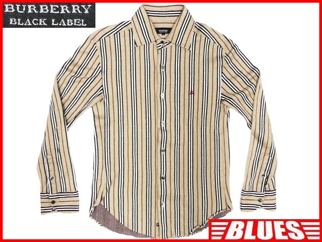 半額】 即決☆BURBERRY 長袖 ナイト刺繍 三陽商会正規 グレー 茶 2