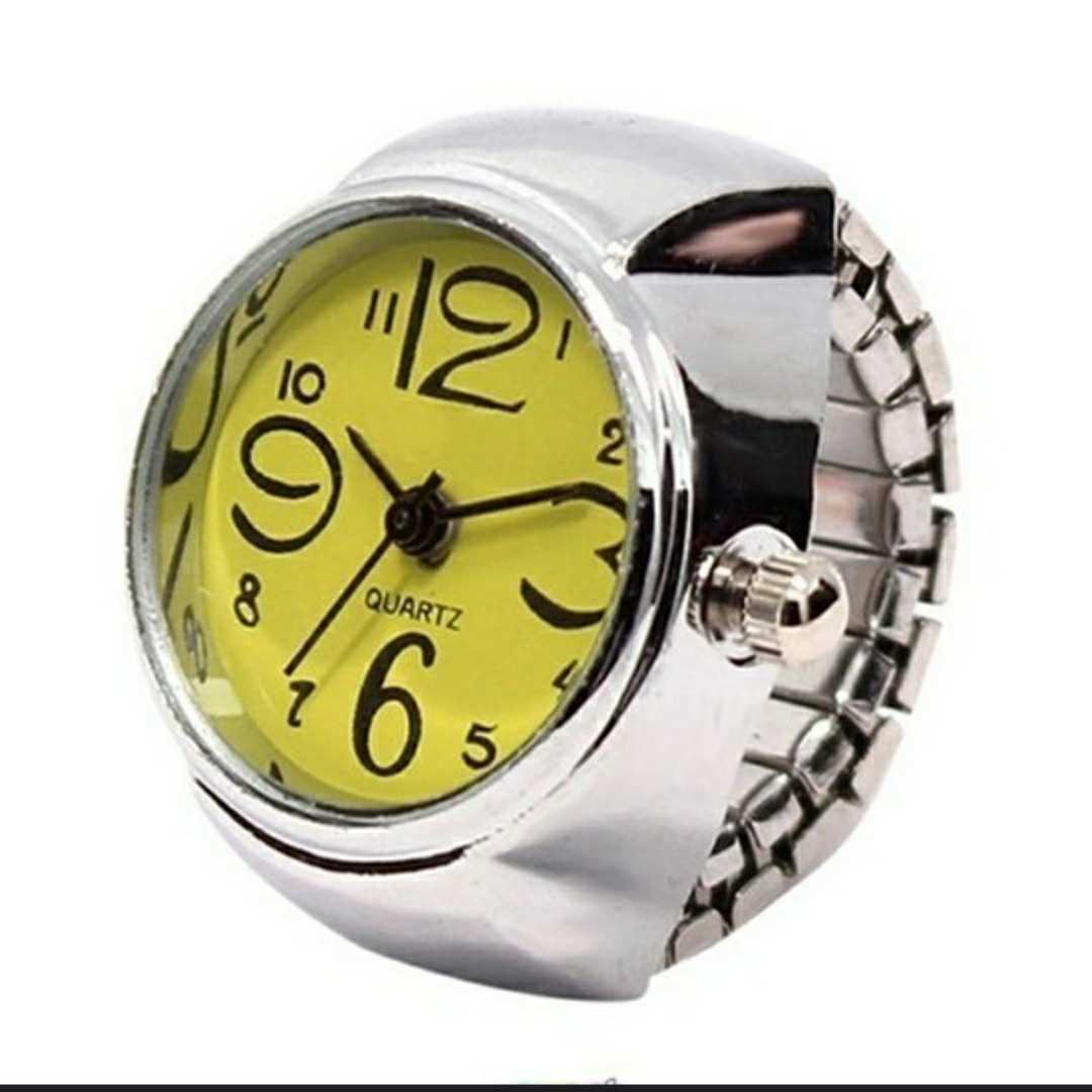 新品　未使用　指輪　時計　シンプル　9色対応　黄色　6_画像1