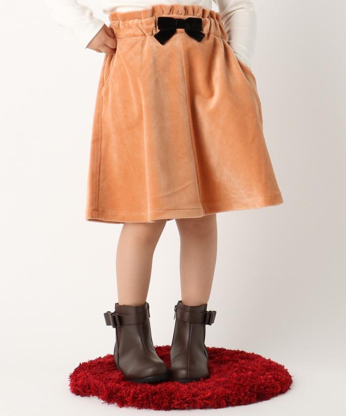 99 新品 ￥10890 組曲 Kumikyoku 120cm あったか コーデュロイ スカート 子供用 女の子 オレンジ クミキョク_画像2