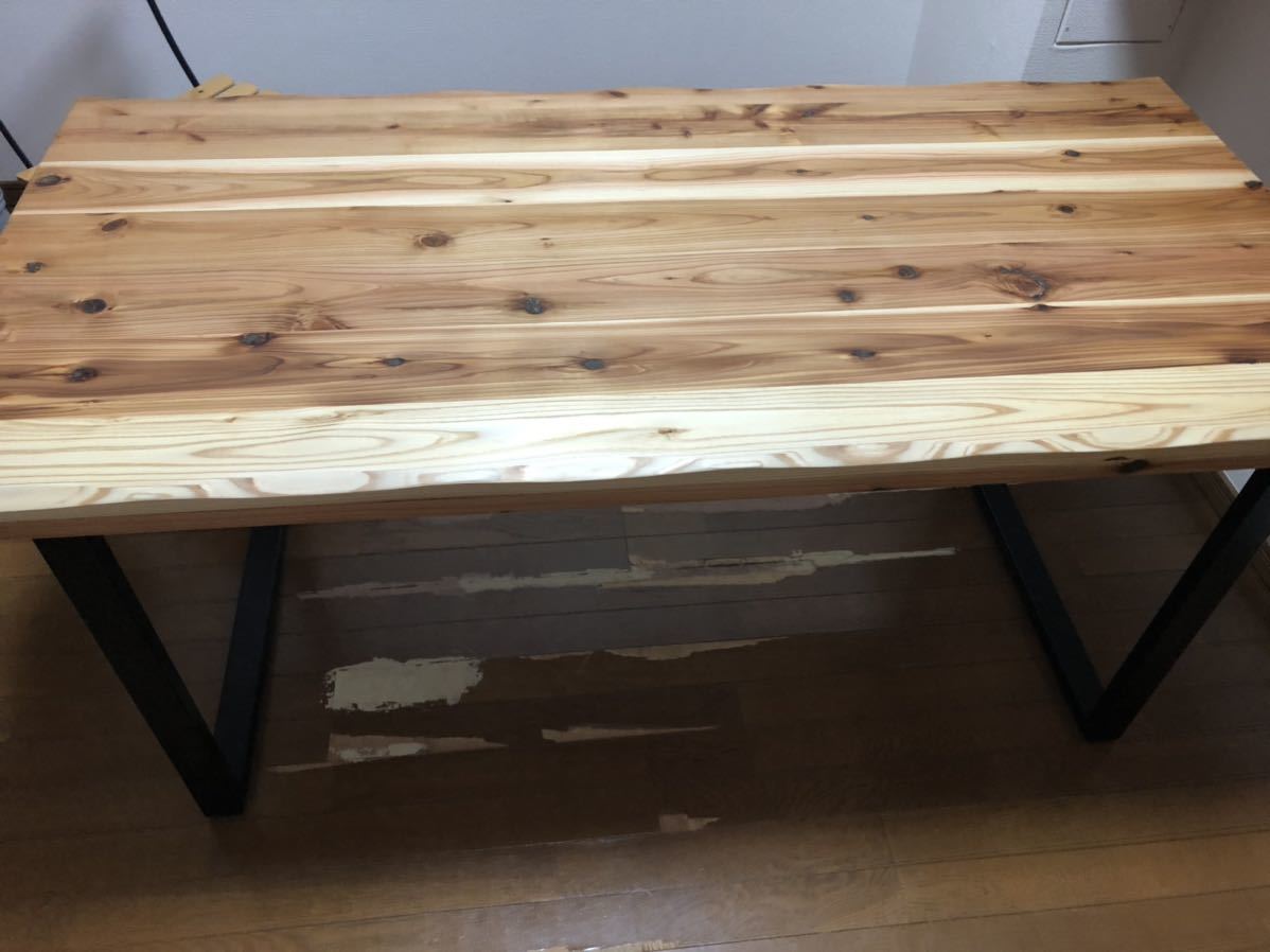 [FU]ダイニングテーブル無垢150 北欧風 日本製(大川家具) 国産杉を使用した国内加工品