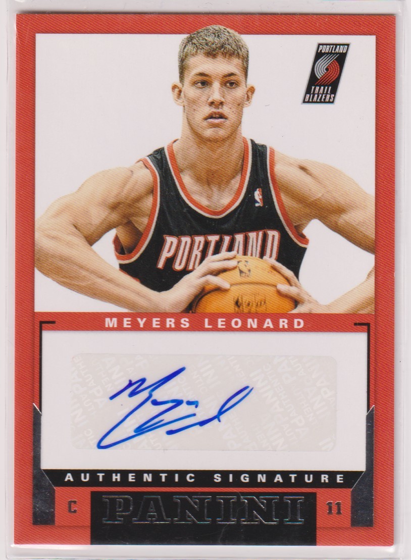 ヤフオク Nba Meyers Leonard Auto 12 13 Panini Rookie ヤフオク Nba Meyers Leonard Auto 12 13 Panini Rookie
