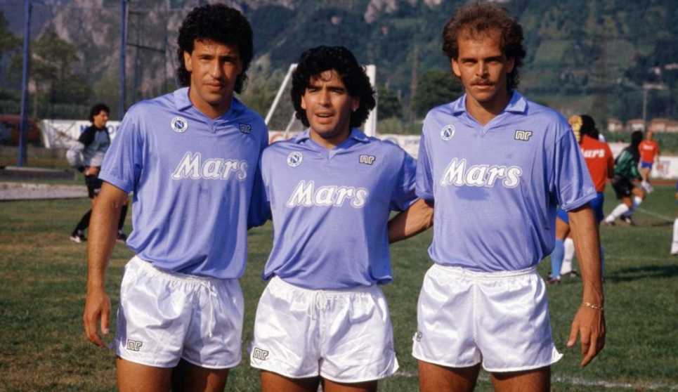 [値下げ交渉] 1988-89 UEFA CUP 優勝 ナポリ Mars ennerre 日本製 検)88 1989 SSC NAPOLI AD10S DIEGO MARADONA ARGENTINA マラドーナ Y2K_画像1