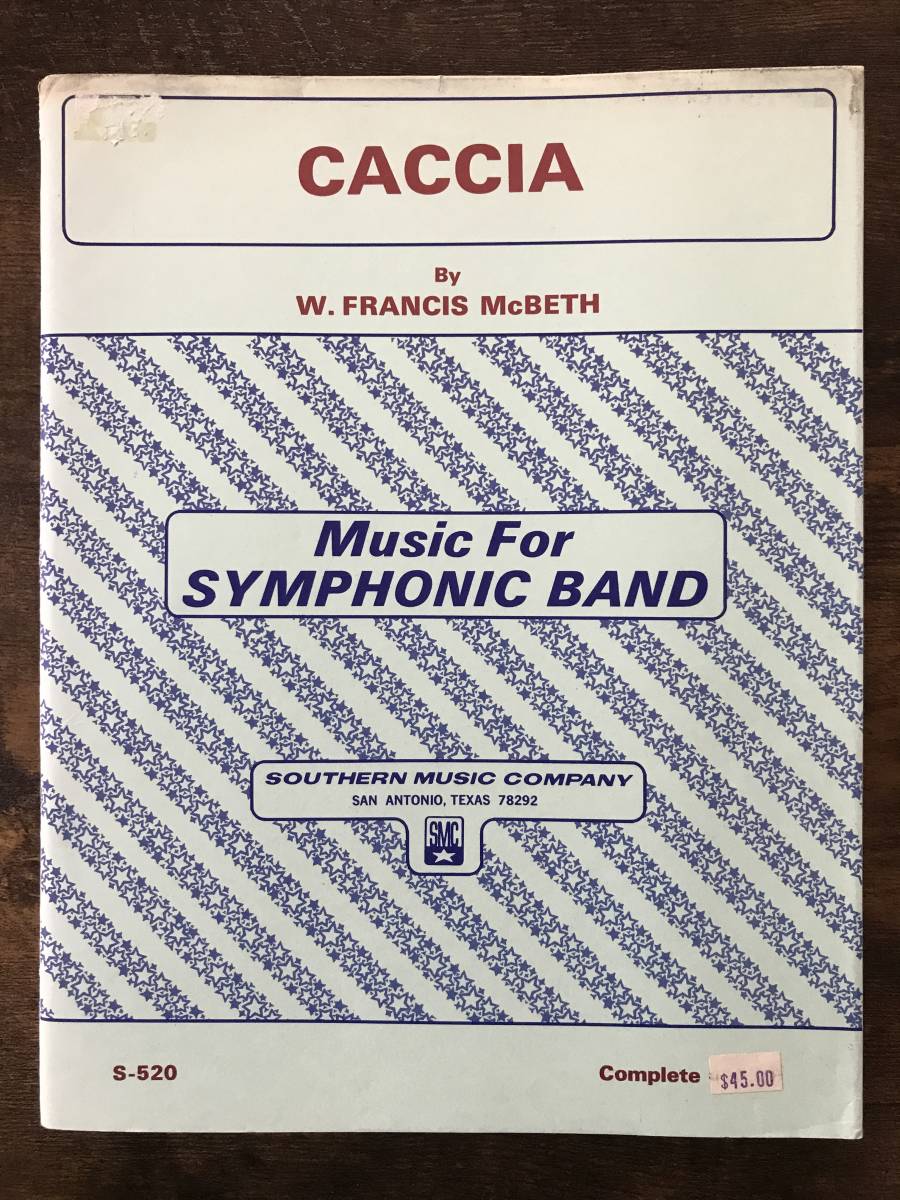 送料無料/吹奏楽楽譜/W.フランシス・マクベス：カッチア/試聴可/William Francis McBeth:CACCIA op.62