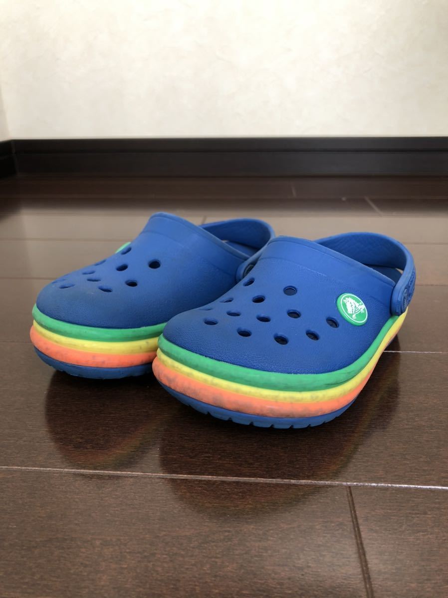 【送料350円】クロックス c9 16.5 17 cm サンダル クロックバンド レインボー バンド クロッグ キッズ crocs_画像2