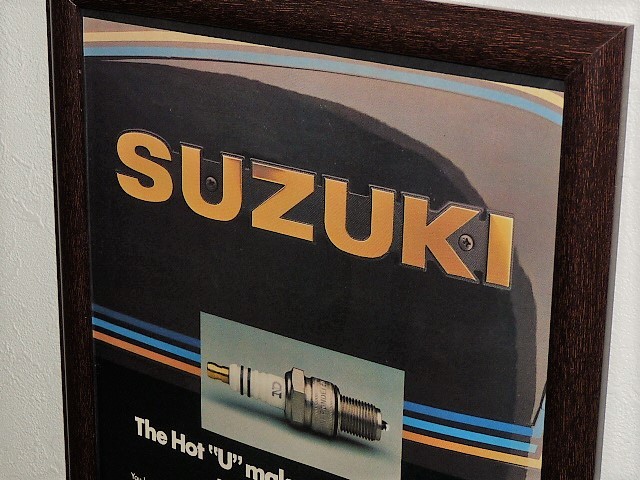 1979年 USA '70s 洋書雑誌広告 額装品 Nippondenso 日本電装 デンソー スパークプラグ / 検索用 Suzuki GS-1000 スズキ ( A4サイズ ）の画像2