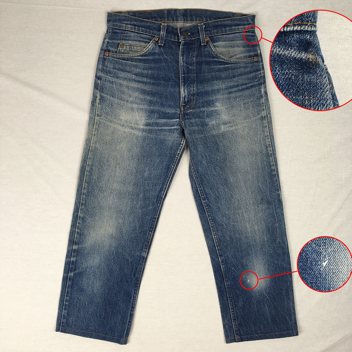 【80s】Levi's リーバイス 02505-0217 米国製 82年 デニム パンツ ジーンズ W33 L36 ジップフライ 刻印542_左腰/すねあたりに汚れあり