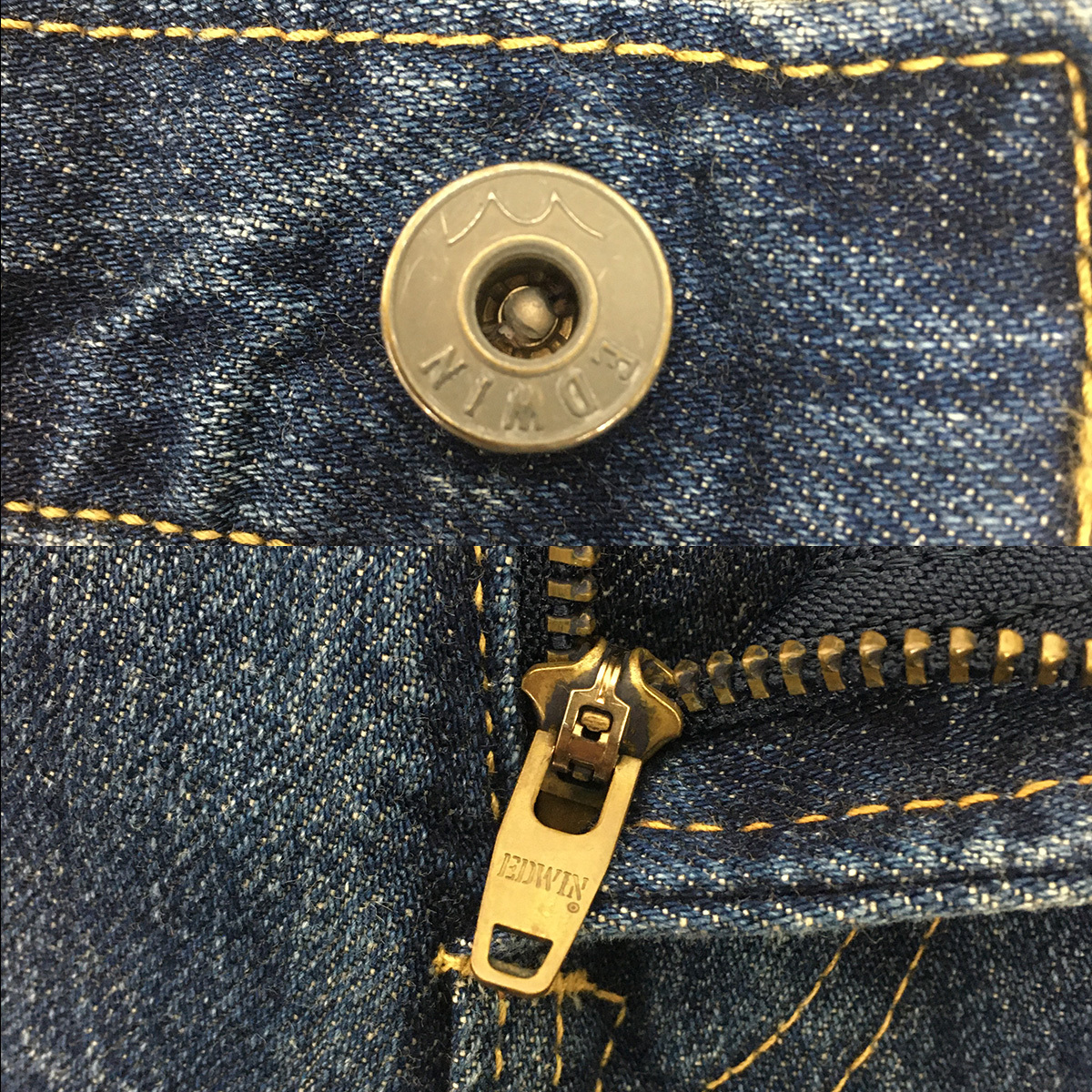 EDWIN Edwin ED05 сделано в Японии W31 широкий Denim брюки джинсы Zip fly б/у обработка кожа patch 