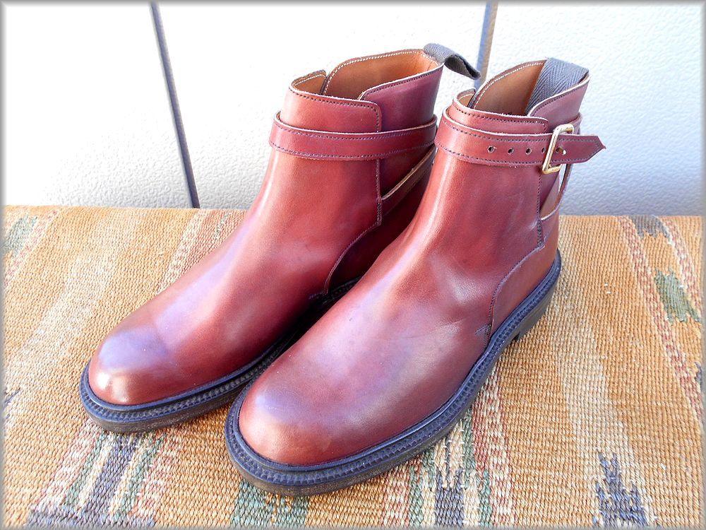 * Tricker's Britain made trying on degree jodhpur boots size UK4-4.5* inspection leather shoes shoes dead stock 