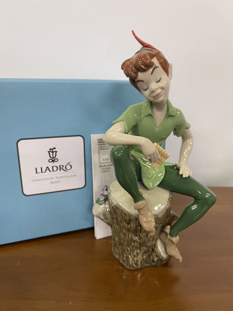 【未使用】LLADRO リヤドロ Disney ディズニー 『ピーターパン』 65th Anniversary フィギュリン 陶器人形