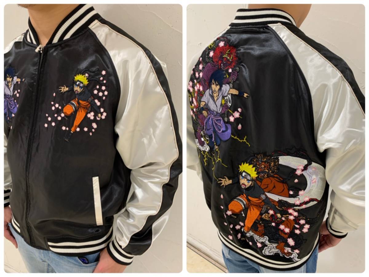 SALE 朧 × NARUTO 疾風伝 スカジャン ナルト サスケ 風神 雷神 SALE 朧 × NARUTO 疾風伝 スカジャン ナルト サスケ 風神 雷神