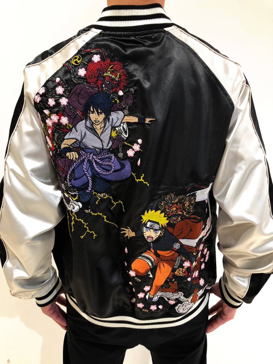 SALE 朧 × NARUTO 疾風伝 スカジャン ナルト サスケ 風神 雷神 SALE 朧 × NARUTO 疾風伝 スカジャン ナルト サスケ 風神 雷神