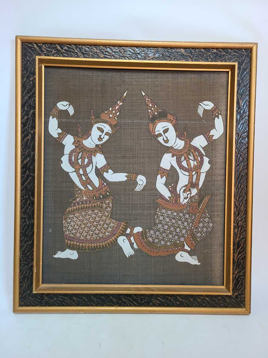  hinduism .. two person. woman god cloth amount cloth art interior 