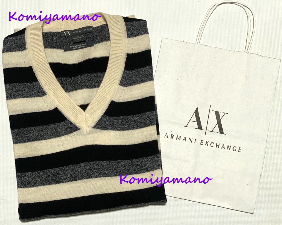 A/X Armani Exchange メリノウール 100％ セーター ニット 新品・タグつき ショップ袋あり アルマーニエクスチェンジ AX