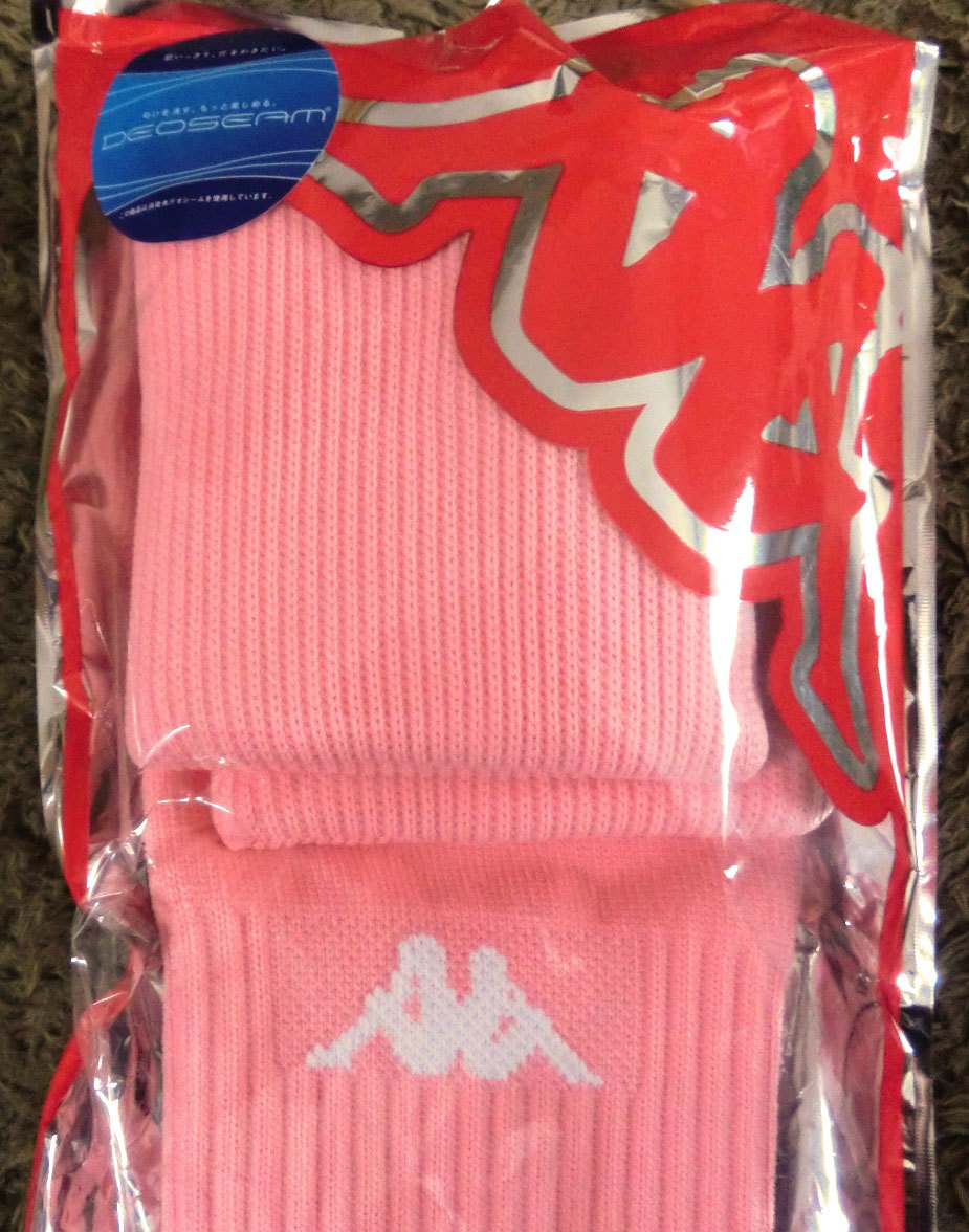  new goods Kappa JF light pink made in Japan soccer stockings socks Junior 22.~24.KFEA7123D futsal teosi-m