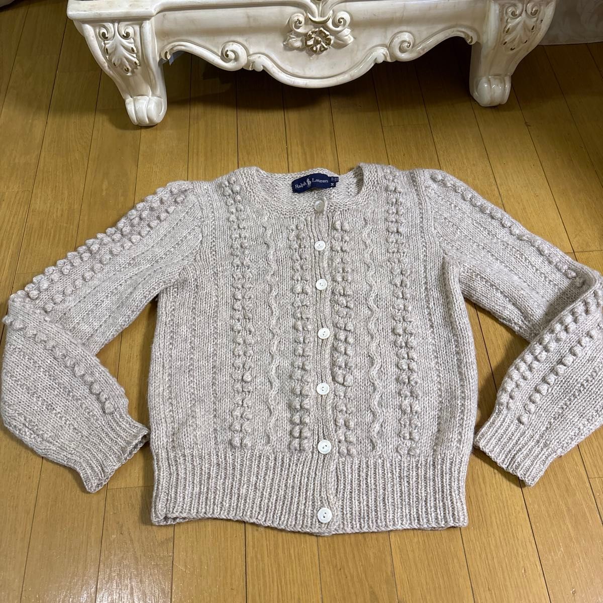 POLO RALPH LAUREN ケーブルニットカーディガン ベージュ Mサイズ