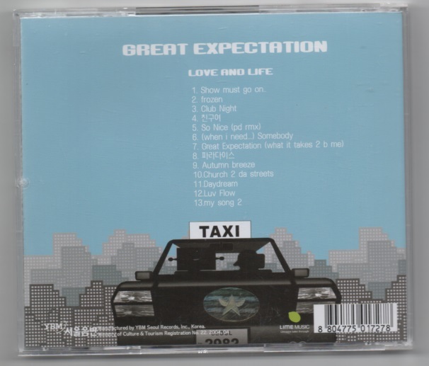 韓国CD★ Cho PD 5集　「Great Expectation チョPD Pt.2　　Love and Life」_ケース(ウラ面)　