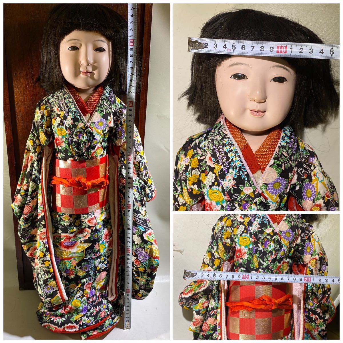 幸月斎銘大きな市松人形 女の子 ガラスケース付き 西と | sweatreno.com
