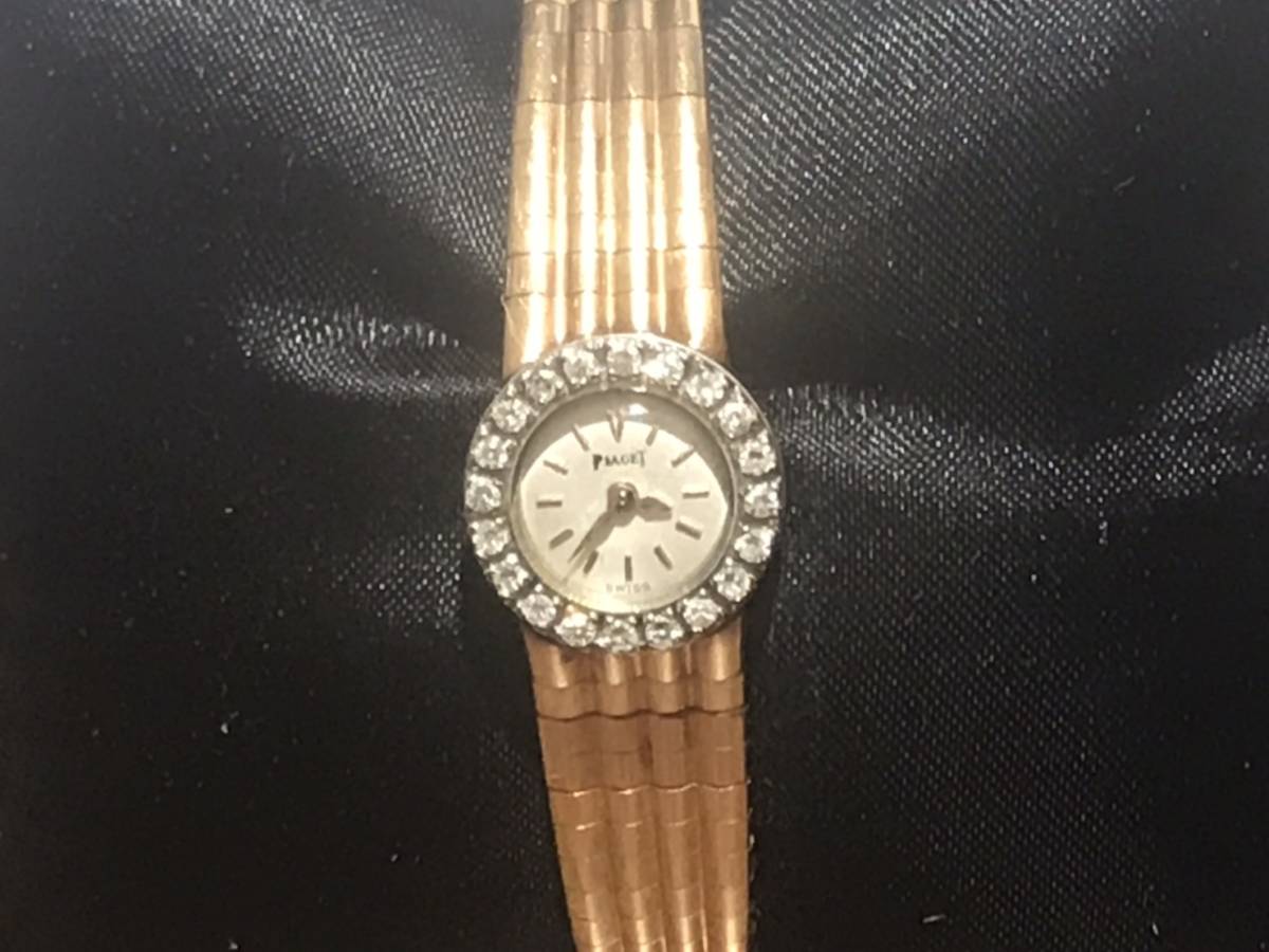 * rare Piaget PIAGET diamond bezel lady's 750 (K18) 3501 78604 wristwatch operation AT *.