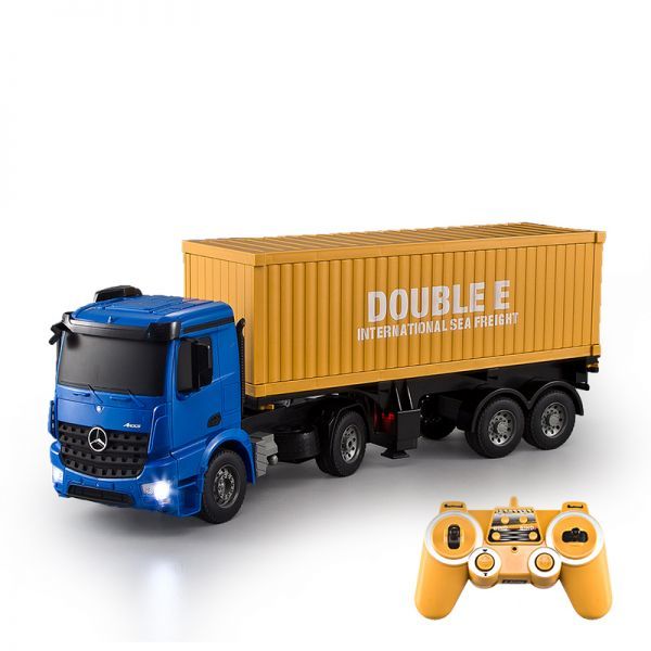 1/20 size container trailer radio-controller . confidence. not 2.4GHz frequency . several pcs same time mileage . possibility trailer connection cut .... radio-controller . is possible to do 