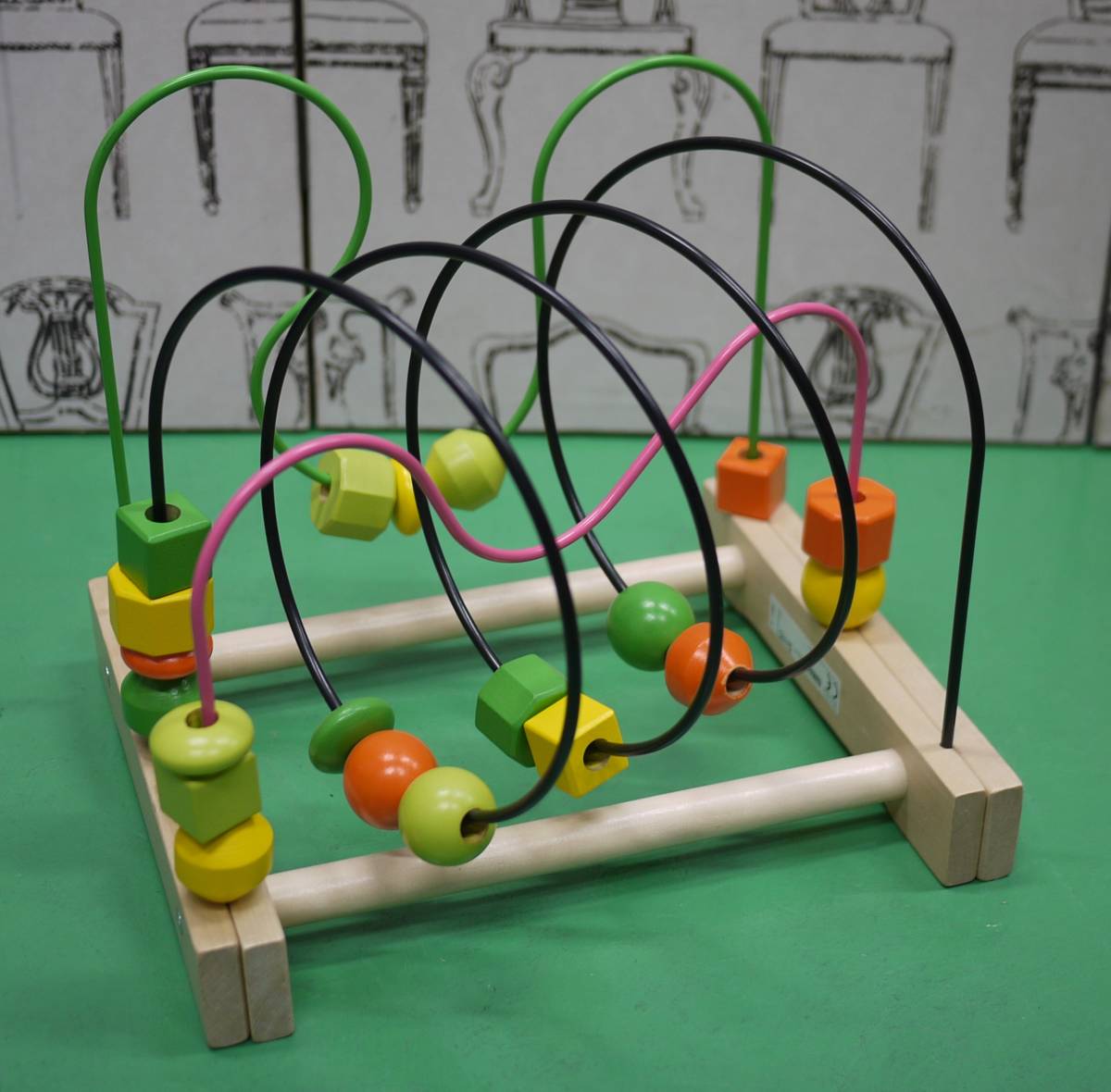 美品 IKEA イケア ムーラ ビーズコースター 902.948.85 MULA 知育 玩具 運動能力促進 論理的思考力向上_画像3