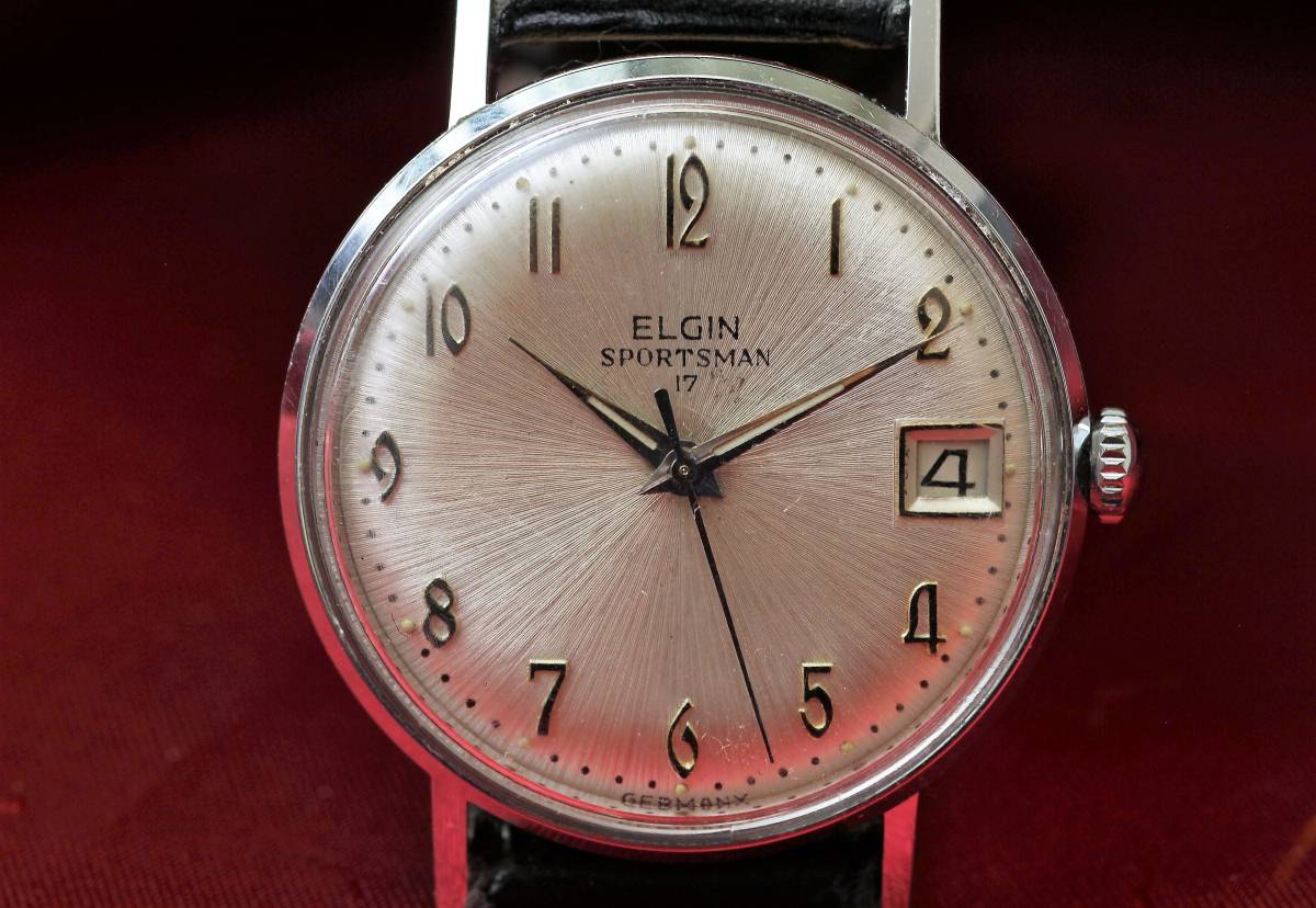 堅実な究極の エルジン ☆ELGIN SPORTSMAN 動作品 ヴィンテージ 腕時計 時計 手巻き アナログ（手巻き）
