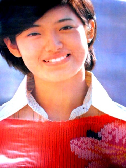  Yamaguchi Momoe постер 2 листов 59x83.CBS/SONY широкий цвет * вязаный редкостный RM51