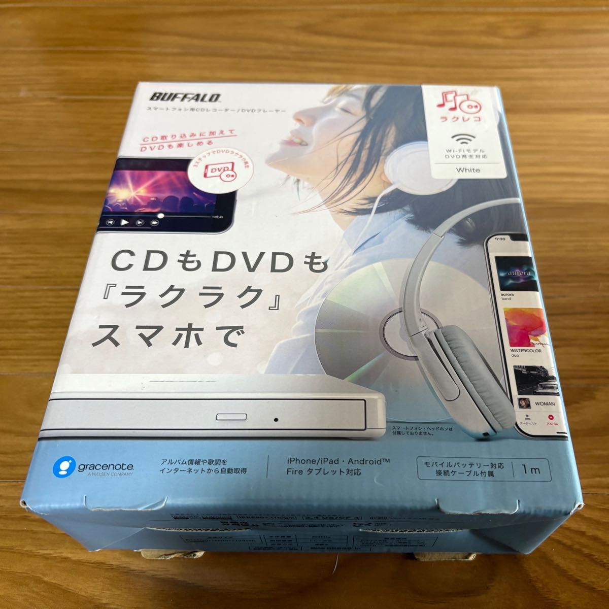 ラクレコ ホワイト BUFFALO バッファロー スマートフォン用CD