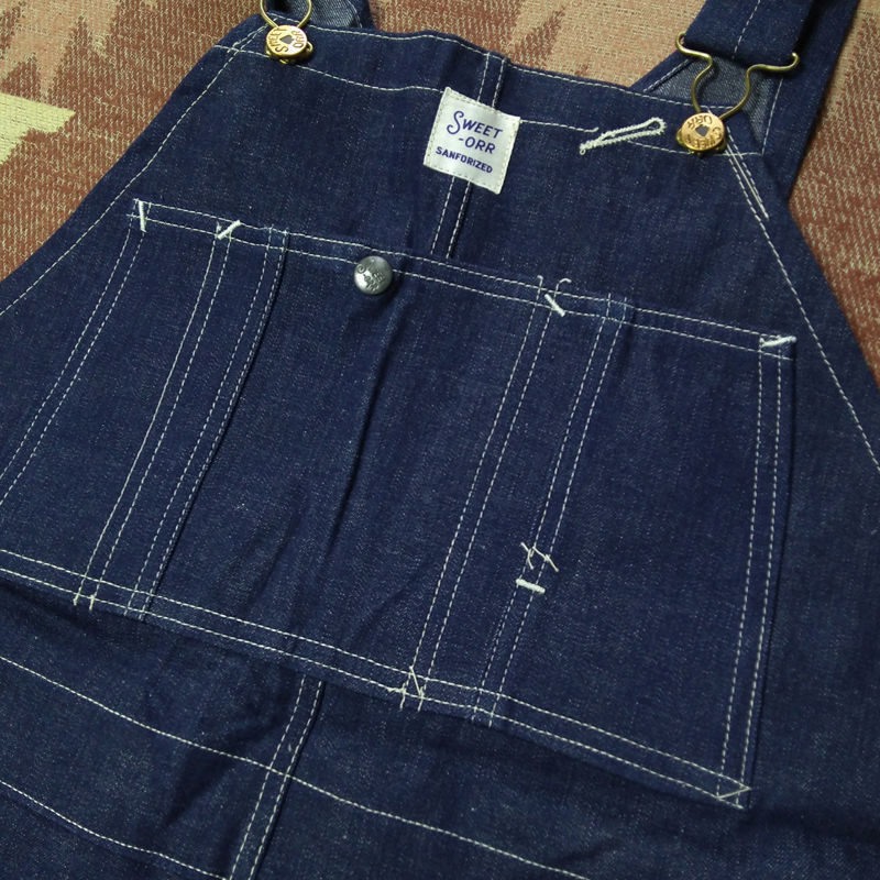  dead [SWEET-ORR]40s Denim overall 40×34 Suite all * Vintage dead stock indigo Work 40 period 