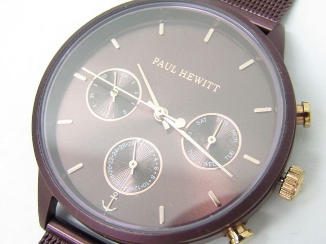 PAUL HEWITT paul (pole) hyu-ito chronograph quartz wristwatch!AC18917