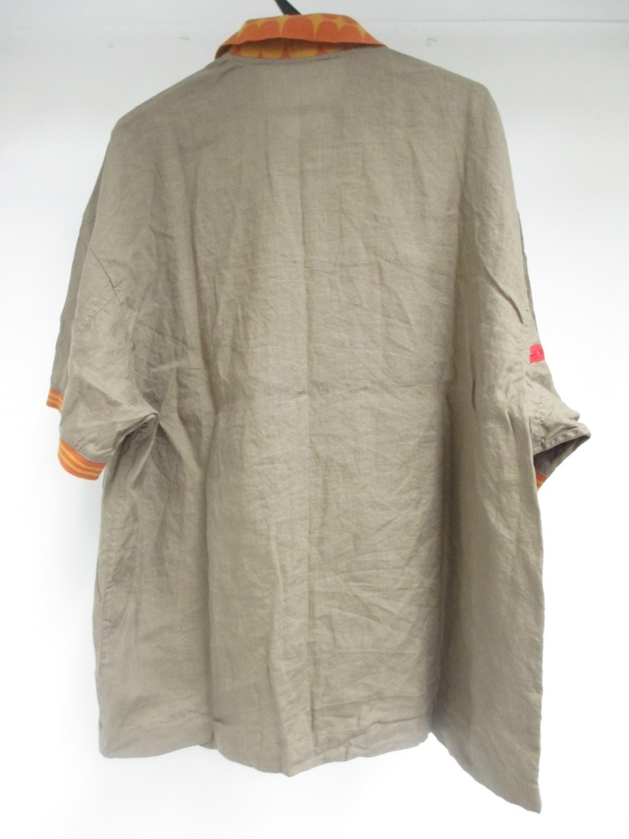 PHINGERIN フィンガリン SB Collar Linen Shirt 半袖リネンシャツ SIZE:L 中古 メンズ ∴WF1563_画像2