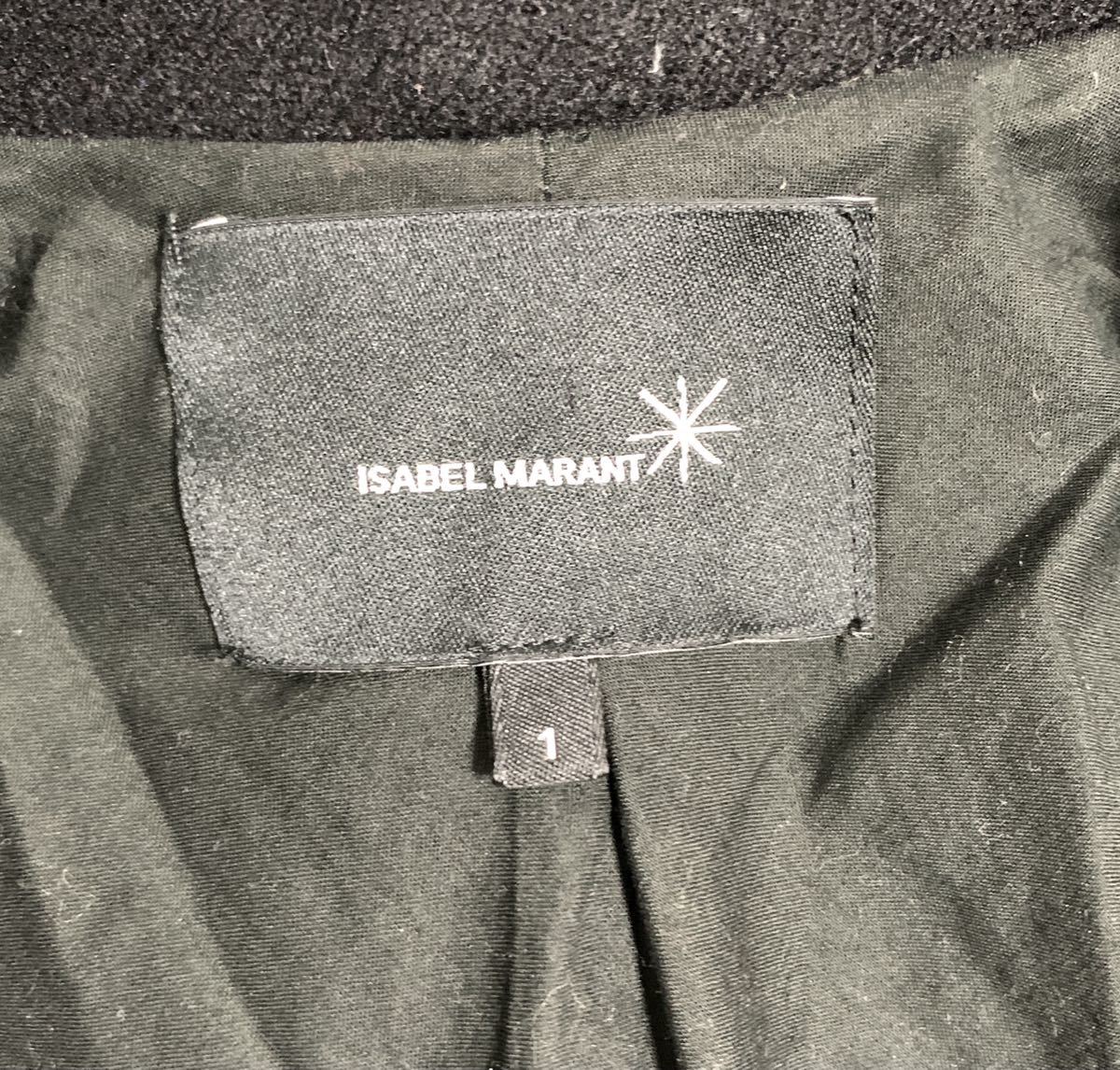 イザベルマラン　ISABEL MARANT カシミヤ混 デザインジャケット 1 ポーランド製　ブラック_画像3