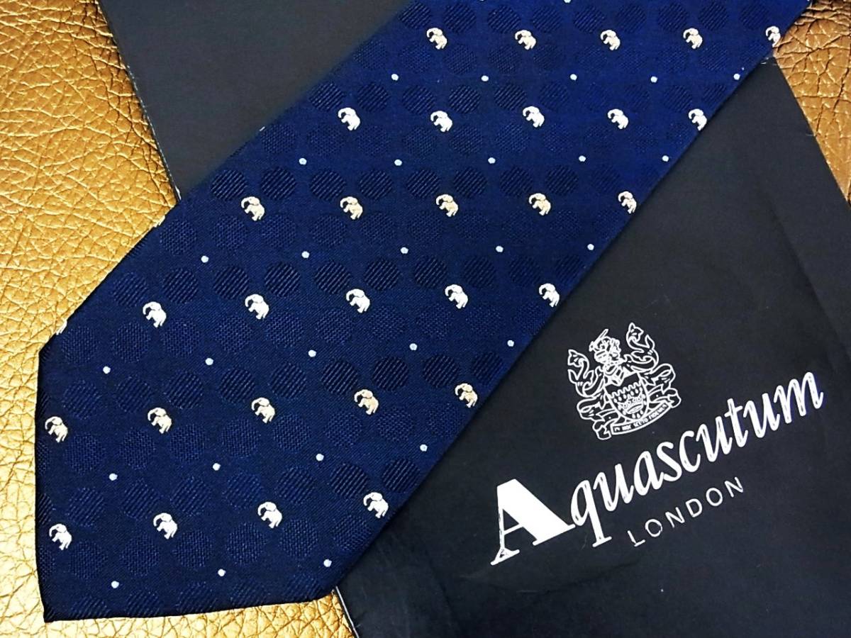 !Nr2297* прекрасный товар * Aquascutum [ вышивка *.* слон ] галстук * популярный маленький * узкий галстук 