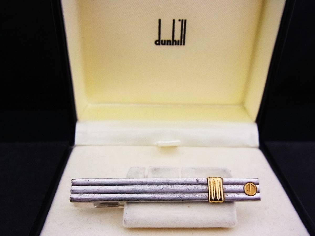 *N2219*#USED staple product #[dunhill] Dunhill [ silver * Gold ]# necktie pin!