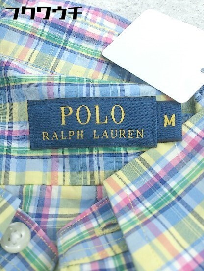 ◇ POLO RALPH LAUREN ポロ ラルフローレン チェック ボタンダウン BD 長袖 シャツ サイズM マルチ メンズ_画像3