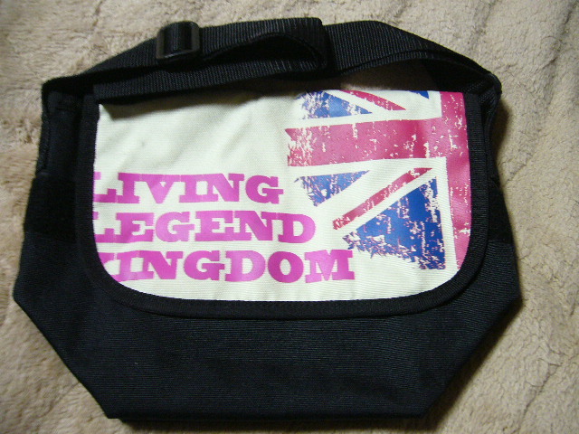 Double focus LIVING LEGEND KINGDOM pouch shoulder pouch bag shoulder size 315-220-150. inside side pocket attaching unused 