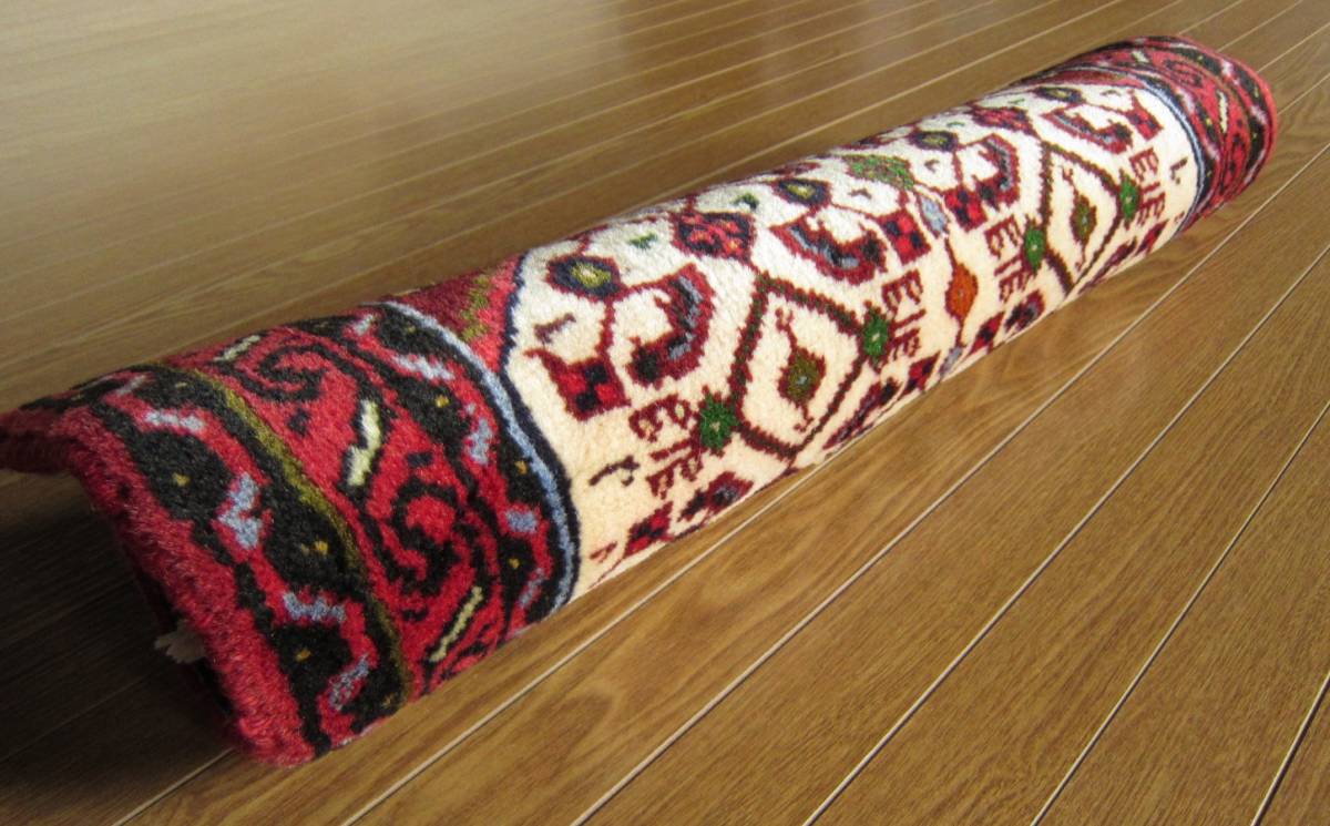 83×60】イラン☆ハメダン産ペルシャ絨毯・カーペット・ラグ 83×60】イラン☆ハメダン産ペルシャ絨毯・カーペット・ラグ